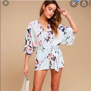 Lulu’s Floral Romper NWOT